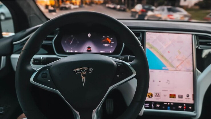 Volante de un Tesla