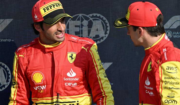 Carlos Sainz Charles Leclerc F1 Ferrari